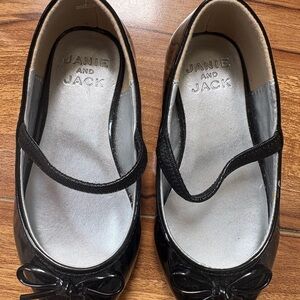 Janie and Jack Shiny Black Flats